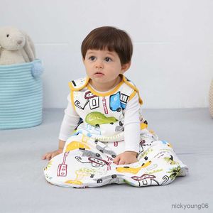 Sleeping Bags For Baby Moon Print Cotton Sleeveless Toddler Playsuit Winter Anti Kick Diaper Changing R230614