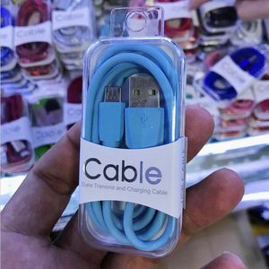 Ny 1M 3ft typ C -kabel Mikro USB -kablar Android -surfplatta USBC Snabbladdning av mobiltelefon Datasladdtråd för Samsung S8 S9 Obs S20 S21 Huawei med paket