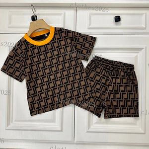 Kids Clothing Girls Designer skirt And O neck Shirt Set Baby girls Clothes Children Tracksuit Full Letter Summer Outfit Kid Top Tees And shorts fashion top brand