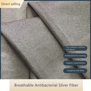 Fabric Surprise price anti-electromagnetic radiation 100% silver fiber knitted fabric 5g communication EMF shielding silver fiber cloth 230613