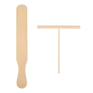 Ferramentas de panificação Utensílios de cozinha de madeira Panquecas Kit para fazer crepes de frutas Ferramenta de espalhador de bambu