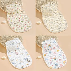 Śpiwory Baby Sleep Sack Torka z rękawem unisex bez rękawów bawełniany koc do noszenia garnitur Summer dla maluch P230613