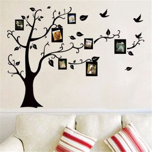 50x70 cm stor diy familjefoto ram träd fågel citat vägg klistermärken konst dekaler barn vardagsrum sovrum plantskolor rum dekor