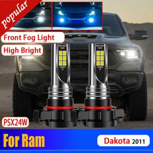 Nowy samochód 2PCS PSX24W H16EU 2504 LED Reflight Przednia mgła światło LED Sygnał LED Biała lampa cytrynowa Złote DC12V dla Ram Dakota 2011