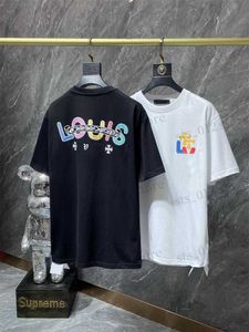 Herrt-shirts 2023 Nytt tidvattenmärke Kort ärm T-shirt Män och kvinnors designer Pure Cotton Foam Process Loose Fashion Top T230614
