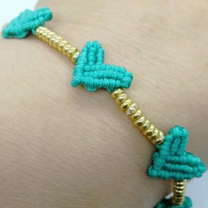 Strand Bohemia Handmade Braid Bangle For Girl Macrame Bracelet Women Gift Boho Bead Designs Heart Pulseras Fashion 2023 Jewelry T