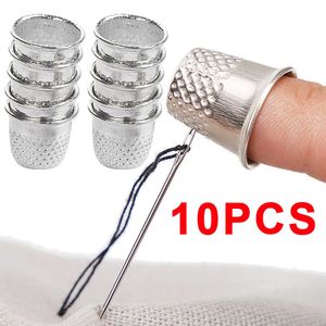 New 10/1Pcs Sewing Thimble Finger Protector Metal Sewing Needle Thimble For Handworking Stitching Embroidery DIY Craft Accessories