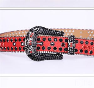 Cinture di strass esagerate per uomo cintura bianca in pelle firmata ceinture homme retro lady cintura Bb uomo fibbia teschio in metallo placcato argentocool PJ024