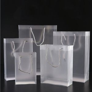 Matte Clear Handbags for Garment Cosmetics Makeup Festive Gift and Travel Transparent Plastic Clear Bag 10 Sizes Universal Packaging Magxp