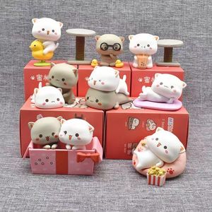 Scatola cieca Kawaii Mitao Cat Blind Box Stagione 2 Scatola misteriosa Cute Cartoon Doll Modello Action Figure Guess Bag Ciega Regali a sorpresa di compleanno 230614