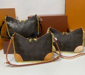 Bolsas de grife Bolsa de ombro Totes couro real luxo flor velha BOULOGNE Croissant bolsa grande capacidade letras em relevo coloridas 2023