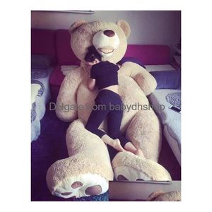 Animais de Pelúcia Recheados 130Cm Enorme Big America Bear Animal Teddy Er Brinquedo Macio Boneca Travesseiro Erwithout Stuff Crianças Bebê Adt Gift Drop Del Dh48T