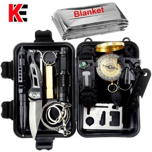 Klättringslep 13 I 1 Camping Survival Kit Set Outdoor Travel Multifunktion First Aid SOS EDC Emergency Supplies Tactical Tourism Equipment 230614