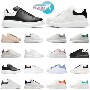 2023 Designer Sneakers Oversized Casual Shoes White Black Leather Velvet Suede Womens Espadrilles Trainers mens women Flats Lace Up Platform