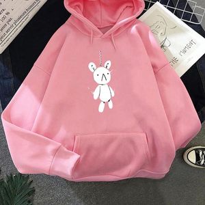 Männer Hoodies Harajuku Anime Mieruko-chan Kawaii Puppe Gedruckt Mit Kapuze Sweatshirt Mode Winter Koreanische Casual Männer frauen Tops