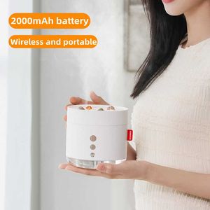 Umidificatori 800ml Doppio Ugello Umidificatore Wireless Pesante Ricarica USB 2000mAh Diffusore di aromi a nebbia fredda ad ultrasuoni funzionante