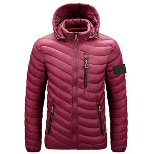 Winter Outdoor Casual Sports Designer Down stone island Jacket Windproof Men's and Women's Parker Coat Jacket Collar Hood Warm Fashion Classic Coat