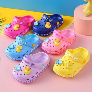 Sandals Summer Children Garden Clogs Shoes Boys Girls Beach Sandal Kids Lightweight Breathable Cute Cartoon Slip On Mules Baby Slippers 230614