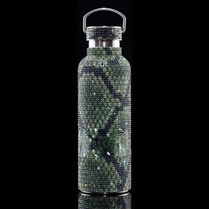 Butelki z wodą Niestandardowa butelka z wodą Diamentową butelkę z wodą butelka butelka stali nierdzewnej błyszcząca kolba próżniowa kubek do butelki prezentowej 230614