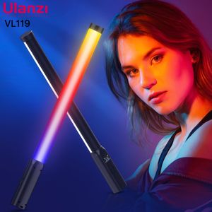 LED ضوء عصي Ulanzi VL119 RGB العصا ضوء العصا ويد أنبوب ضوء LED فيديو ضوء CRI 95 2500K-9000K 2000MAH مصباح الإضاءة Pography 230614