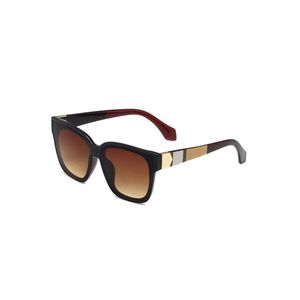 Designer Polariserade fyrkantiga solglasögon glasögonglasögonglasögon för män kvinnor lyx UV400 anti-reflektion stor ram sommarsportstrand kör brunt te
