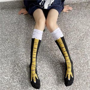 Women Socks Knee High Chicken Long Fashion Cotton Hen 3D Unisex Realistic Funny Print Calf Cartoon Legs Man