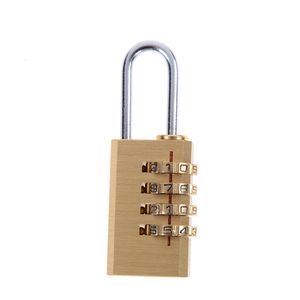 Door Locks 1pc Brass Mini 4 Digits Number Password Code Lock Combination Padlock Pad Lock Resettable for Travelling Bag Door 6cmx2cmx1cm 230614