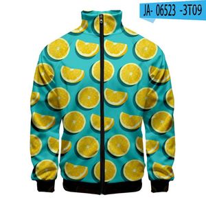 Herrjackor frukt Hawaiian vattenmelon baseball uniform 3d tryckt huva tröja män kvinnor casual streetwear zip up jacka coat