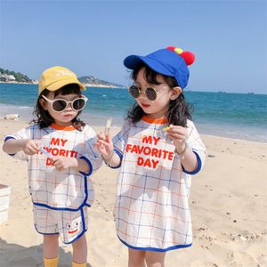 Family Matching Outfits MILANCEL Summer Kids Clothes Letter Print Casual Brother and Sister Set 230614