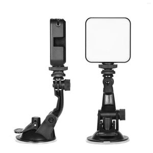 Flash Heads Andoer 6W Dimmable Mini Bi-color Vlog LED Light W64 Video Conference Lighting Kit W Suction Cup Mount For Live Streaming Meeting