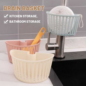 New Kitchen Sink Drain Rack Multifunctional Faucet Hanging Storage Basket Bathroom Drainer Shelf Racks Household Kitchen Organizer