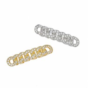Nosringar Studs Hip Hop Fang Teeth Micro Pave Cubic Zircon Bottom Caps Mouth Tooth Cosplay Jewelry 230614