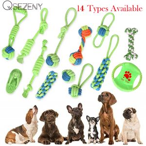 Brinquedos interativos para cães com corda de algodão, resistentes a mordidas, filhotes de cachorro, brinquedos para mastigar, bolas para cães pequenos e grandes, limpeza de dentes Jouet Chien