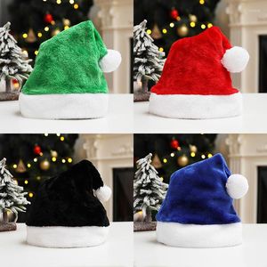 Berets 7colour Plush Christmas Hat Party Baby Adult Santa Hats Red Decoration Year Kids Gift Beanie Winter Keep Warm