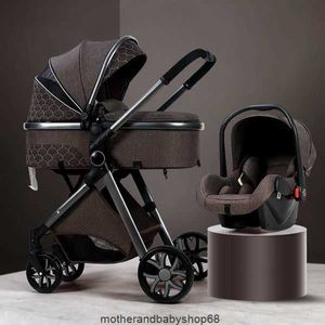 Wielofunkcyjne dziecko 3 w 1 jest wyposażone w fotelik samochodowy Nowonarnie składany system podróży luksusowy wózek wózka luksusowy