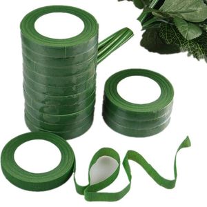 Decorative Flowers 30Yards 12MM Floral Stem Tape Corsages Buttonhole Artificial Flower Stamen Wrap Florist Green Tapes Nylon Supplies