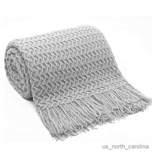 Blanket Inyahome Big Knitted Nordic Cozy Throw Blanket Throw Bedspread Sofa Chair Bed Cover For Bed and Living Room Para R230615