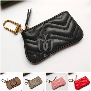 Luxury Designer Zipper Short Wallet Letter Multicolor Embroidery Wave Womens purses Key Handbag Passport Holder MINI Card Wallet with Box