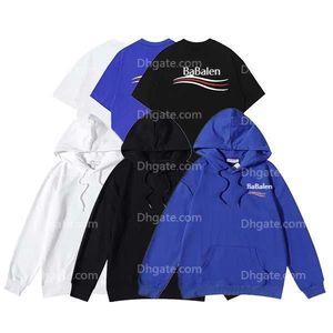 Designer sweater hoodies mens Paris hoodie t shirt Autumn Designer Hoodies Pullover Sweatshirts Hip Hop Letter Print Blue Tops Labels Printing