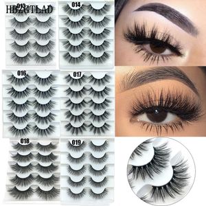 Makeup Tools 5 Par Faux Mink Hair False Eyelashes Natural Wispy Lashes Handgjorda CrueltyFree Crisscross Eyelash Extension Big Eyes 230614