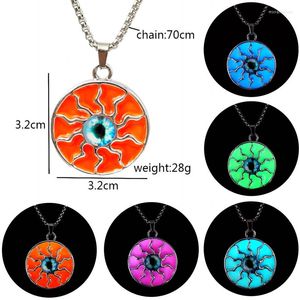 Kedjor Fashion Pendant Man Punk Wind Harajuku Men's Necklace Sun God Glow Flame Boy