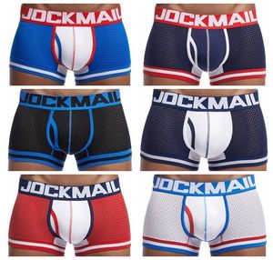 Underbyxor Jockmail Fashion Dynamic Boxer Briefs Casual Home Men's Underwear Low Midje andas Sport Male Underpants Beach Shorts 230615