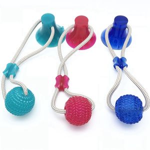 Brinquedos para cães de estimação Ventosa Brinquedos de borracha para mastigar para cães Bola para animais de estimação Brinquedo para limpeza de dentes Cachorrinho para mastigar Brinquedo para animais de estimação Rebocador Cabo de corda