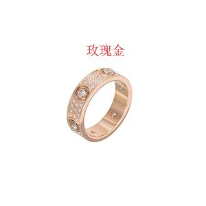 Designer Trendy Carter Skruvmejsel Titanium Steel Par Love Ring 18K Rose Gold Sky Star Eternal Ring O5Y4