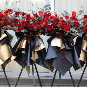 Bicolor Florist Wrap Paper Metallic 58*58cm 20st/Lot DIY Craft Flowers Gift Packing Wedding Festive Party Supplies