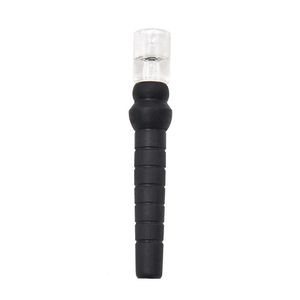 Portable Black Natural Wooden Glass Pipes Smoking Catcher Taster Bat One Hitter Dry Herb Tobacco Filter Hand Tube Handpipes Cigarette Wood Dugout Holder Tip