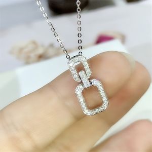 Eight Across 925 Sterling silver Pendant Diamond Cz Choker Pendants Necklaces for Women Bridal Charm Party Wedding jewelry Gift