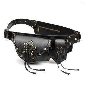 Midjeväskor Kvinnspåse Steampunk Men's Tactical Outdoor Cycling Kvinnlig mobiltelefon Fanny Pack Belt Bum Chest