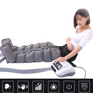 Benmassagers Electric Air Compression Presoterapia Foot Massager Midja Ben Arm Lufttryck Massager Lymfatisk massagemaskiner 230614