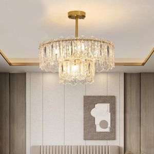 Chandeliers French Luxury Retro Crystal Ceiling Chandelier Light For Bedroom Living Room Restaurant Furniture Decorative Pendant Lamp